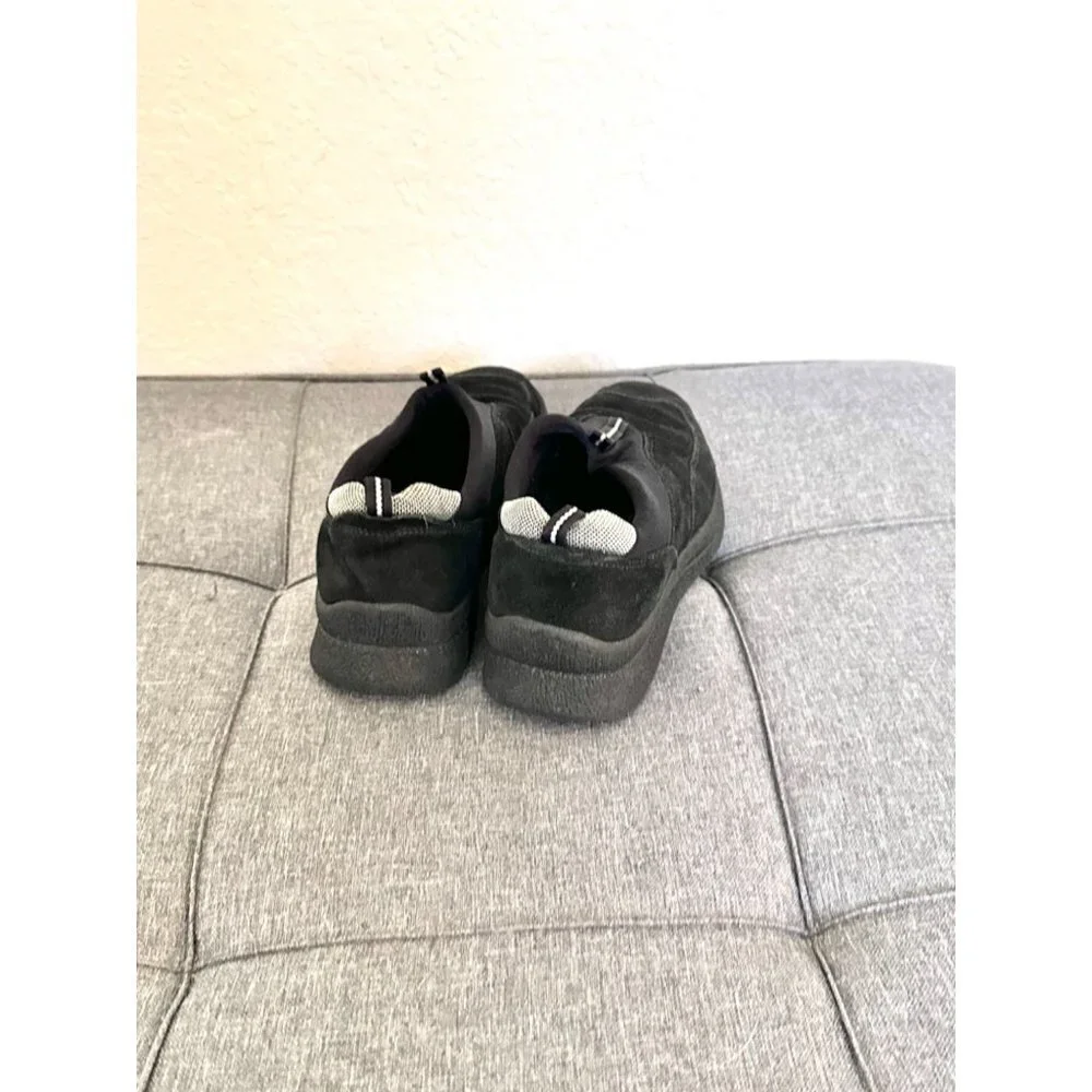Ecco Womens Loafer Slip‎ On Black Suede Leather Shoe Size 7.5 US, 38 EU